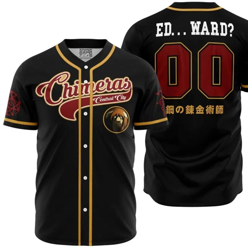 Central City Chimeras Fullmetal Alchemist Baseball Jersey