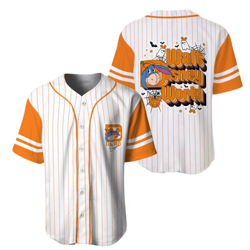 Vintage Disney Baseball Jersey – Colorful Eeyore Design , Limited Edition Fan Apparel