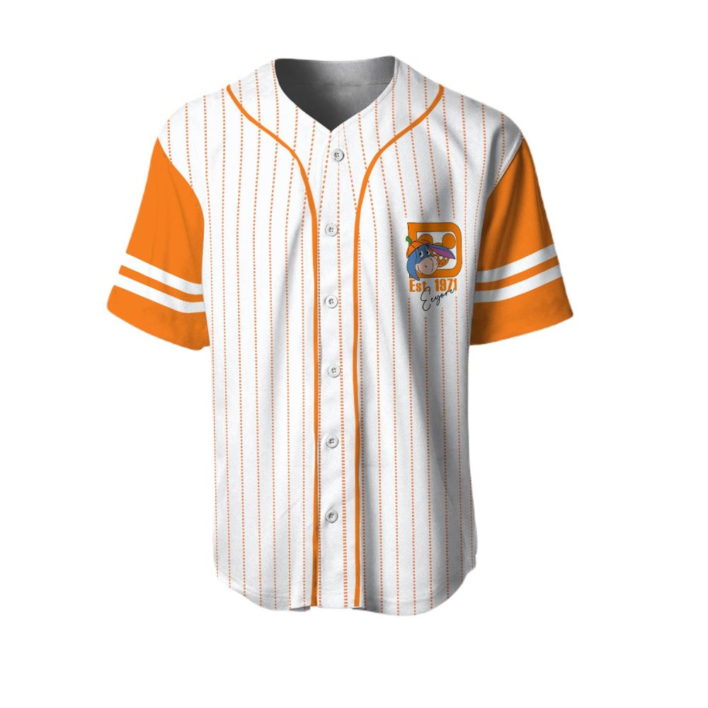Vintage Disney Baseball Jersey – Colorful Eeyore Design , Limited Edition Fan Apparel