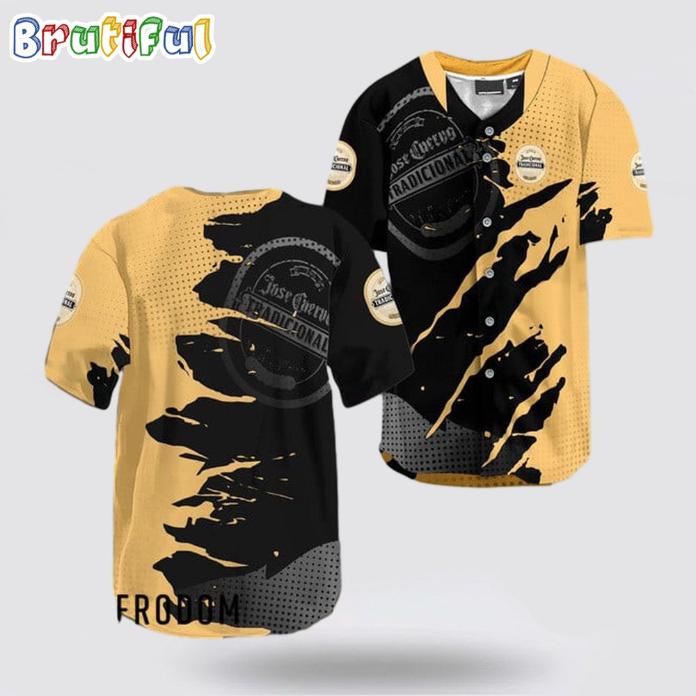 Jose Cuervo Metal Crack Pattern Baseball Jersey