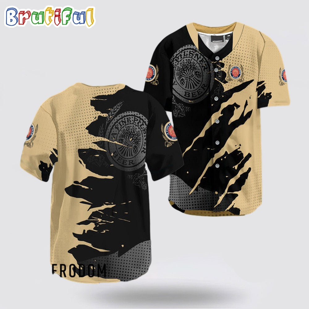 Miller Lite Metal Crack Pattern Baseball Jersey