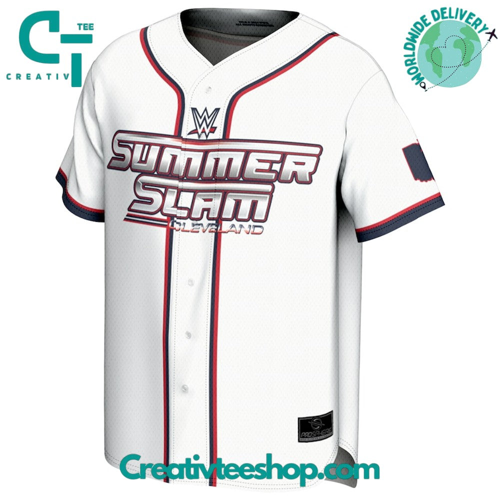 Wwe White Summerslam 2024 Baseball Jersey