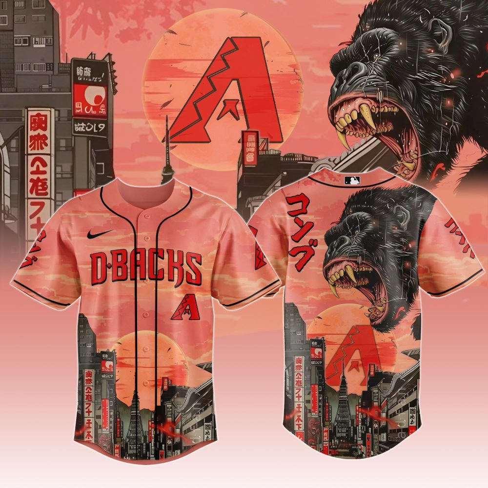 D-Backs Gorilla Roar Baseball Jersey – Bold Graphic Tee For Fans