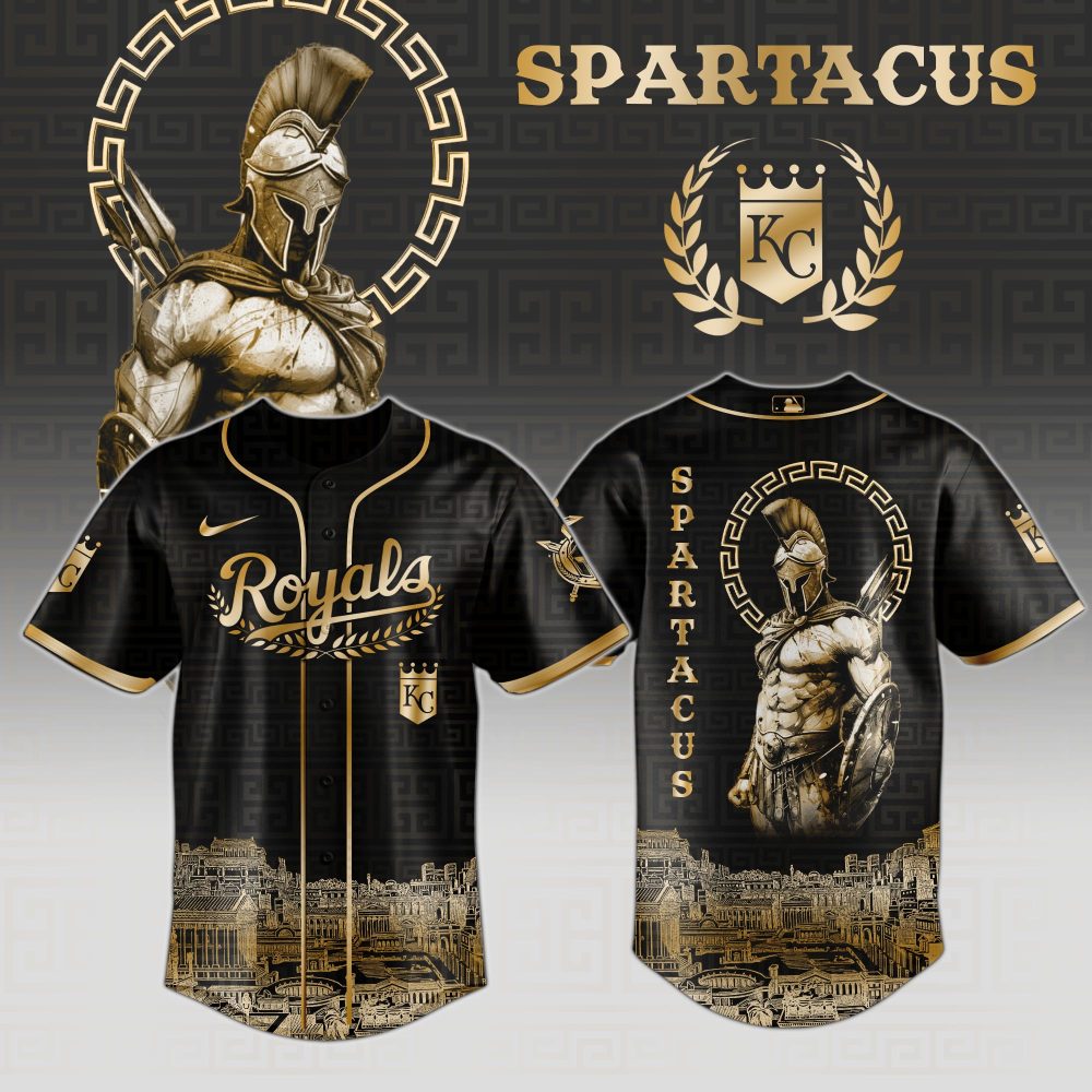 Spartacus Gladiator Baseball Jersey - Black &amp; Gold Design, Unisex Athletic Wear