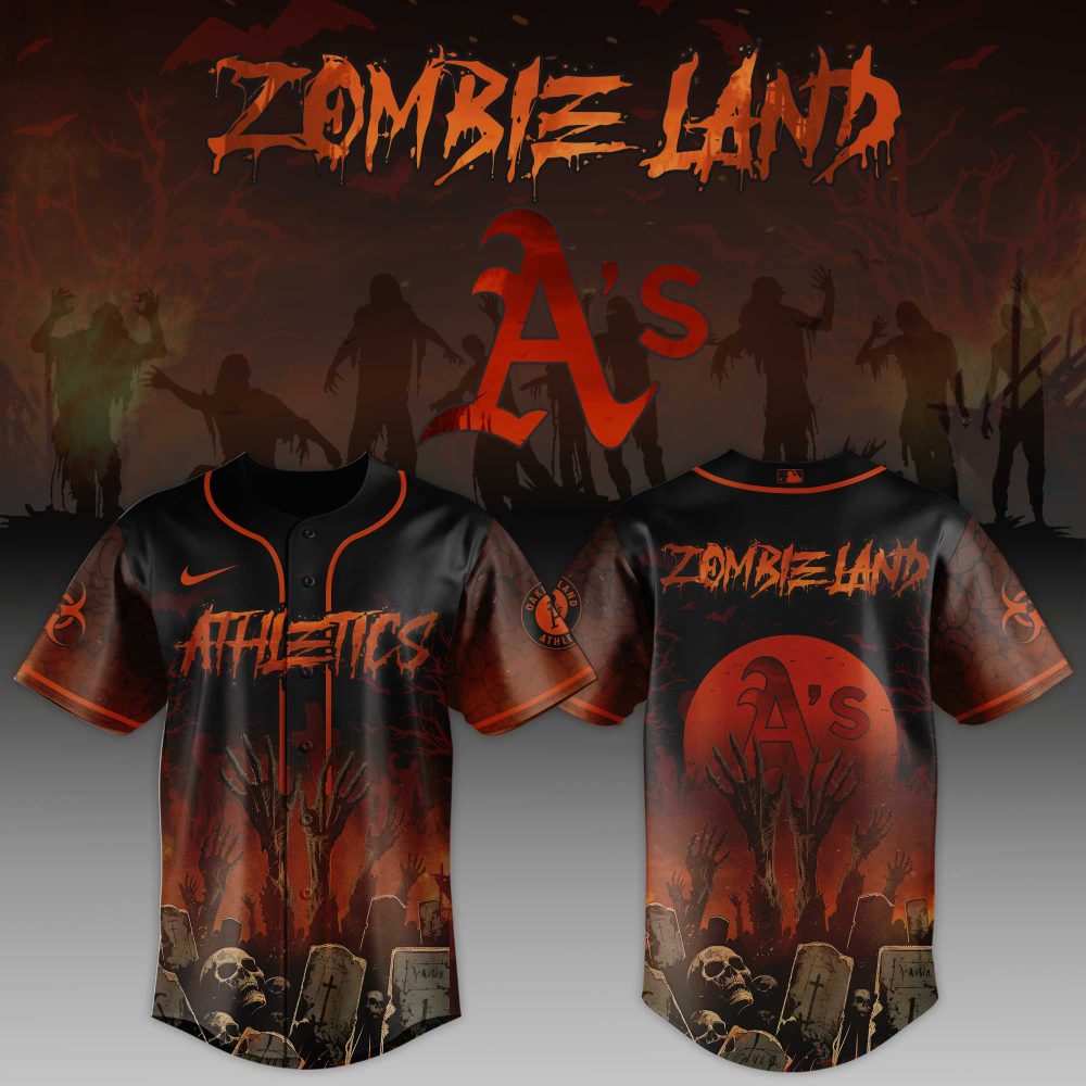 Zombie Land Baseball Jersey – Spooky Athletic Gear For Halloween Fans