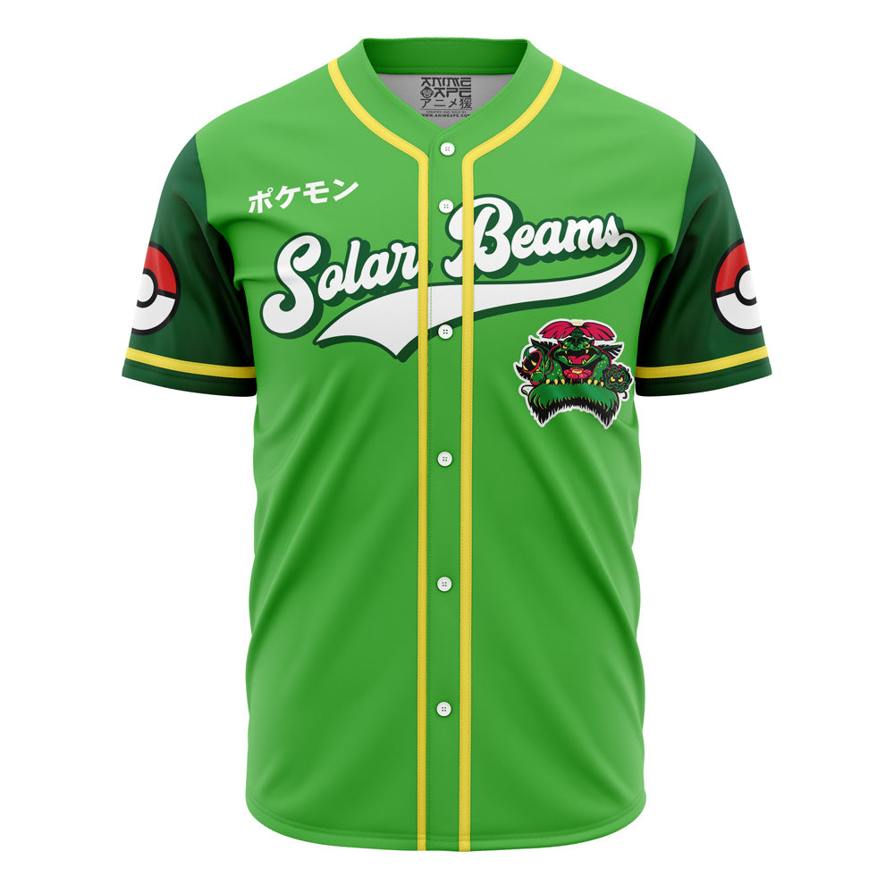 Green Solar Beams Baseball Jersey - Anime Style Collector'S Edition Shirt