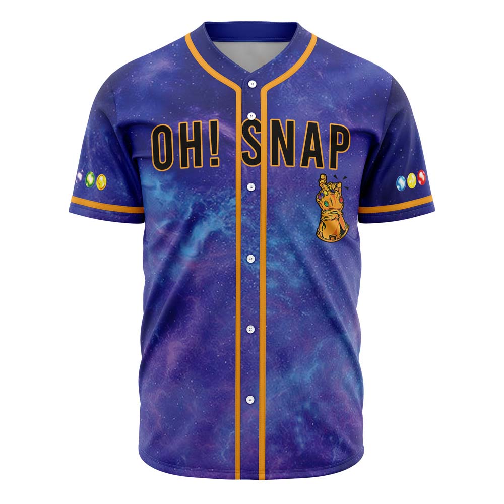 Galaxy Baseball Jersey - 'Oh Snap' Infinity Glove Design , Cosmic Style Tee